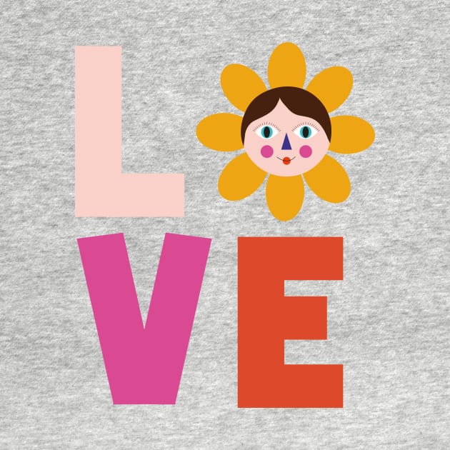 Love yourself happy face enjoy life humorous smiley flower by sugarcloudlb-studio